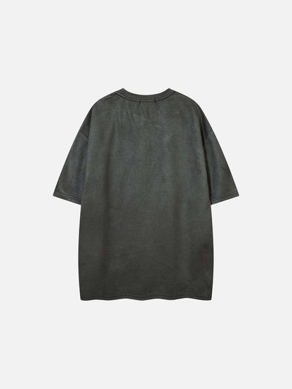 DAXUEN Oversized short-sleeved t-shirt with script graphic