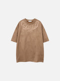 DAXUEN Oversized short-sleeved t-shirt with script graphic