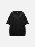 DAXUEN Oversized short-sleeved t-shirt with script graphic