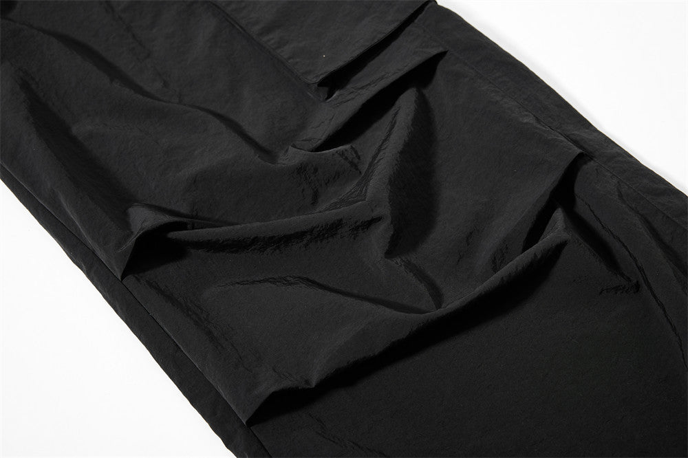 Layered Black Cargo Star Pants