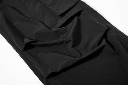 Layered Black Cargo Star Pants