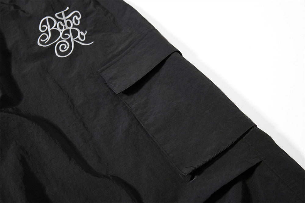 Layered Black Cargo Star Pants