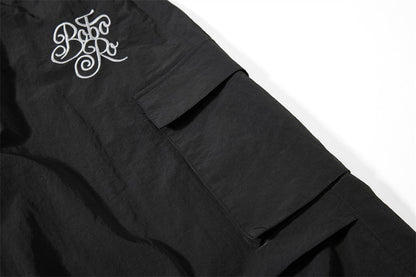 Layered Black Cargo Star Pants