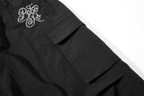 Layered Black Cargo Star Pant