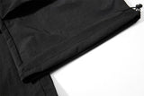 DAXUEN black oversized cargo pants with star-patterned waist panel