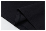 DAXUEN black layered long-sleeve tee with striped sleeves