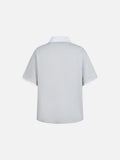DAXUEN Layered collar loose-fit polo shirt