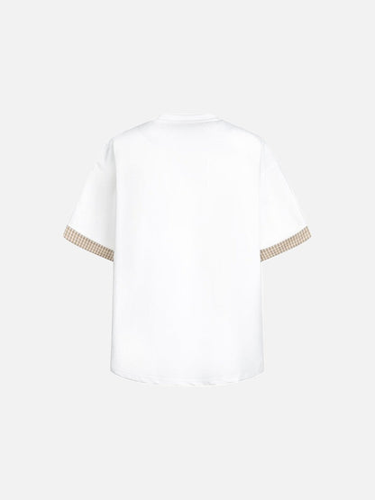DAXUEN Layered contrast short-sleeve T-shirt