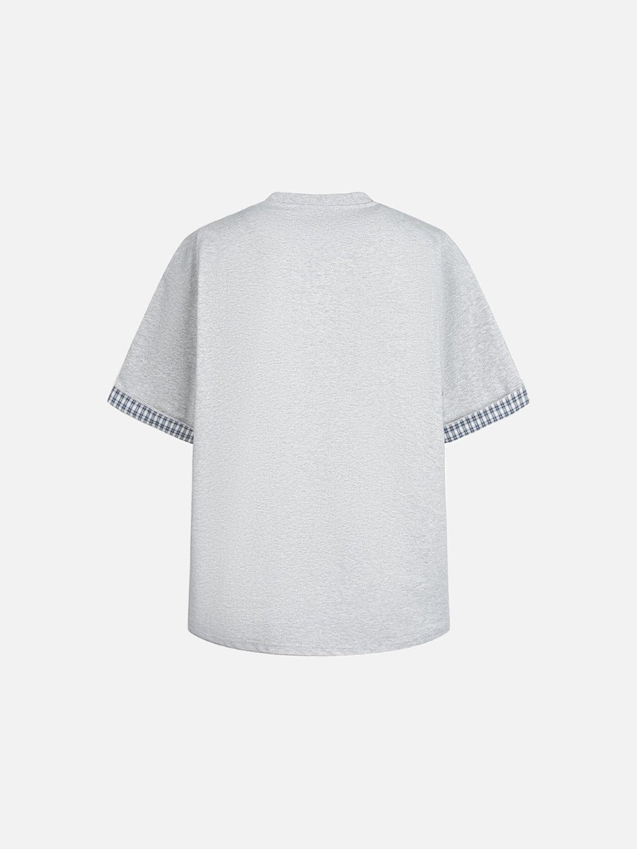 DAXUEN Layered contrast short-sleeve T-shirt