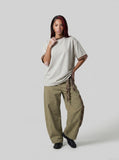 DAXUEN Layered contrast color short-sleeved t-shirt — model photo