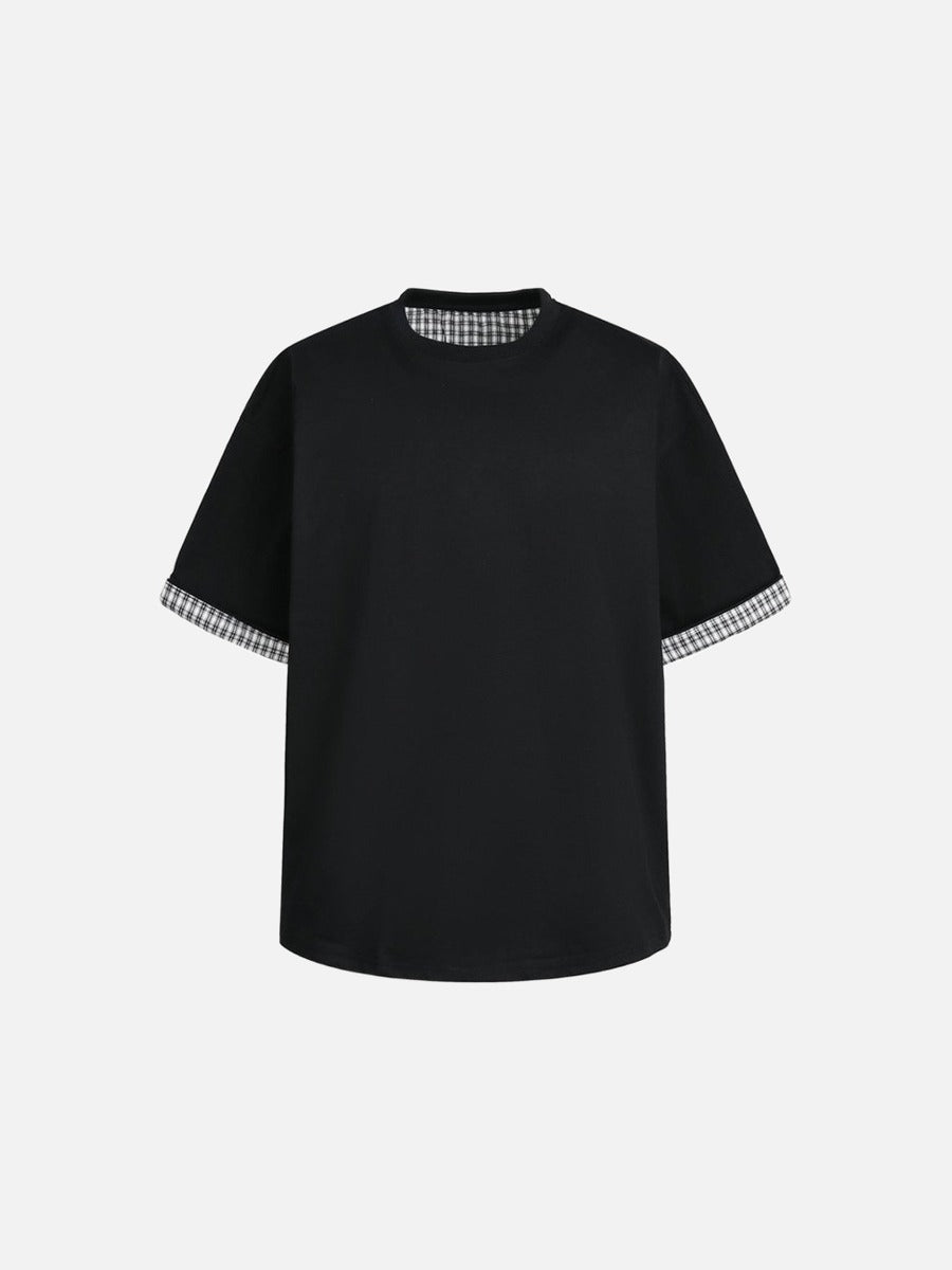 DAXUEN Layered contrast short-sleeve T-shirt