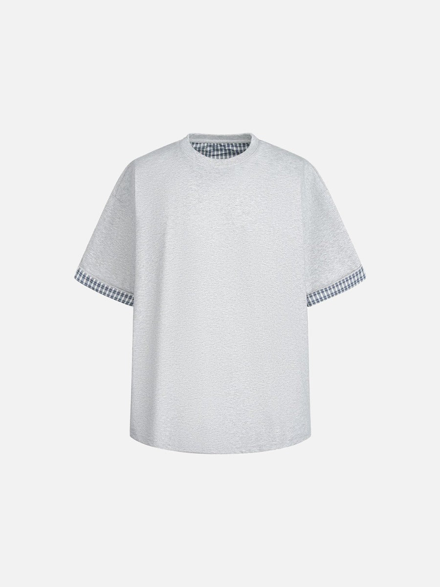 DAXUEN Layered contrast short-sleeve T-shirt