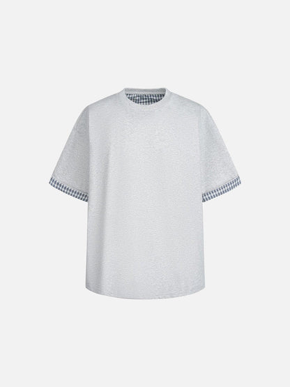 DAXUEN Layered contrast short-sleeve T-shirt