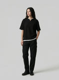 DAXUEN Layered crewneck short-sleeved t-shirt — model photo