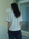 DAXUEN Layered crewneck short-sleeved t-shirt — model photo