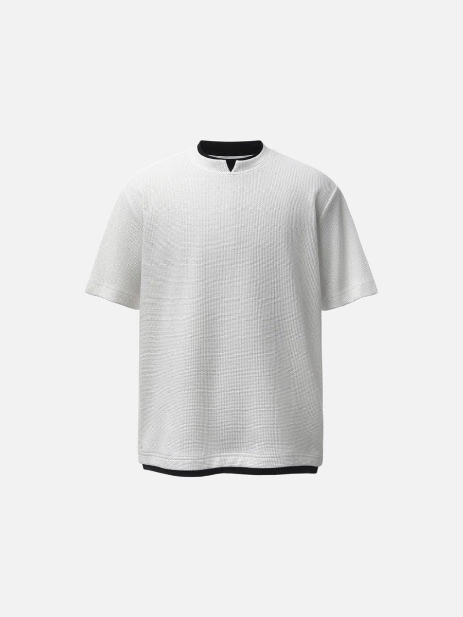 DAXUEN Layered crewneck short-sleeved t-shirt
