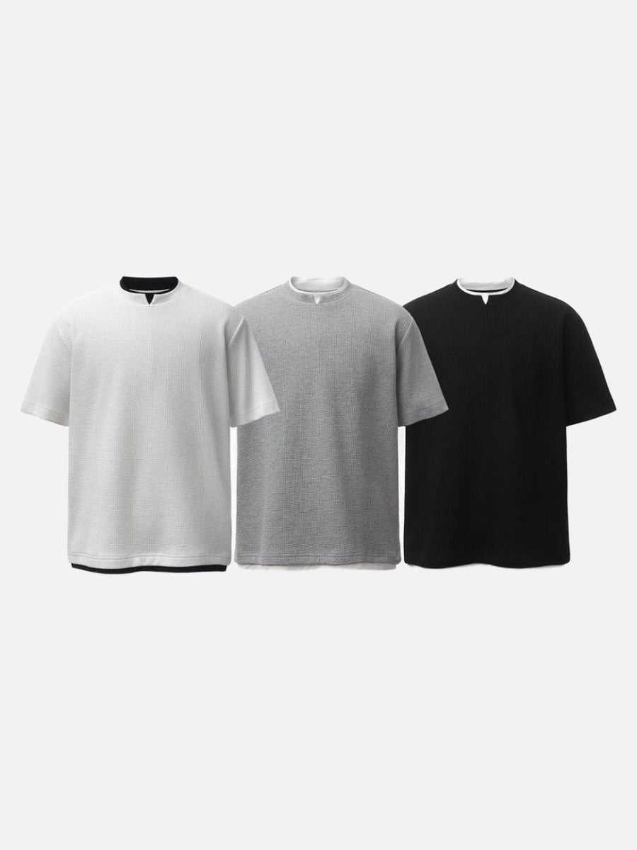 DAXUEN Layered crewneck short-sleeved t-shirt