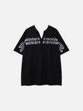 DAXUEN Layered distressed graphic t-shirt with text prints