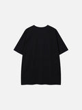 DAXUEN Layered distressed graphic t-shirt with text prints