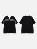 DAXUEN Layered distressed graphic t-shirt with text prints