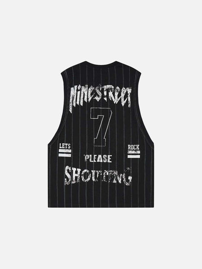 DAXUEN Layered distressed graphic t-shirt with tank top