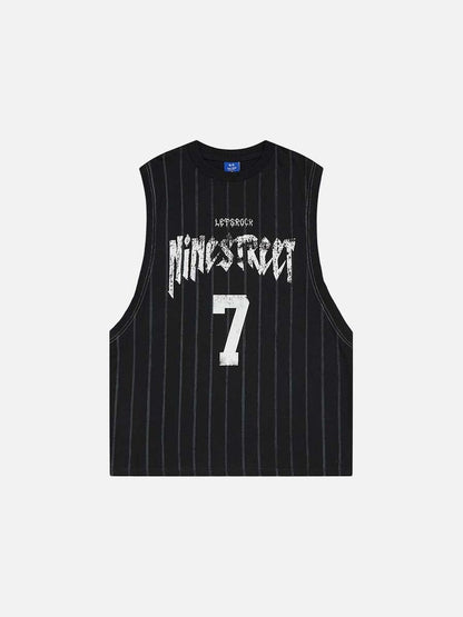 DAXUEN Layered distressed graphic t-shirt with tank top