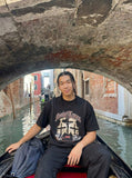 DAXUEN Layered T-shirt and vest set with graphic design — model photo