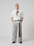 DAXUEN Layered graphic print short-sleeved t-shirt — model photo