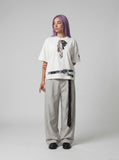 DAXUEN Layered graphic print short-sleeved t-shirt — model photo