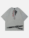 DAXUEN Layered graphic print short-sleeved t-shirt