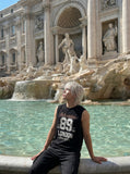 DAXUEN Layered graphic t-shirt and sleeveless vest combo — model photo