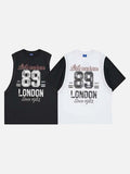 DAXUEN Layered graphic t-shirt and sleeveless vest combo