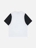 DAXUEN Layered graphic t-shirt and sleeveless vest combo