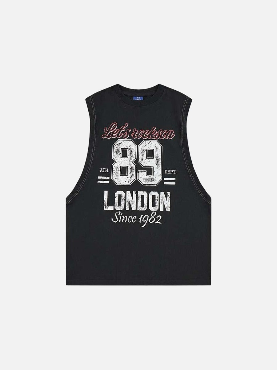 DAXUEN Layered graphic t-shirt and sleeveless vest combo