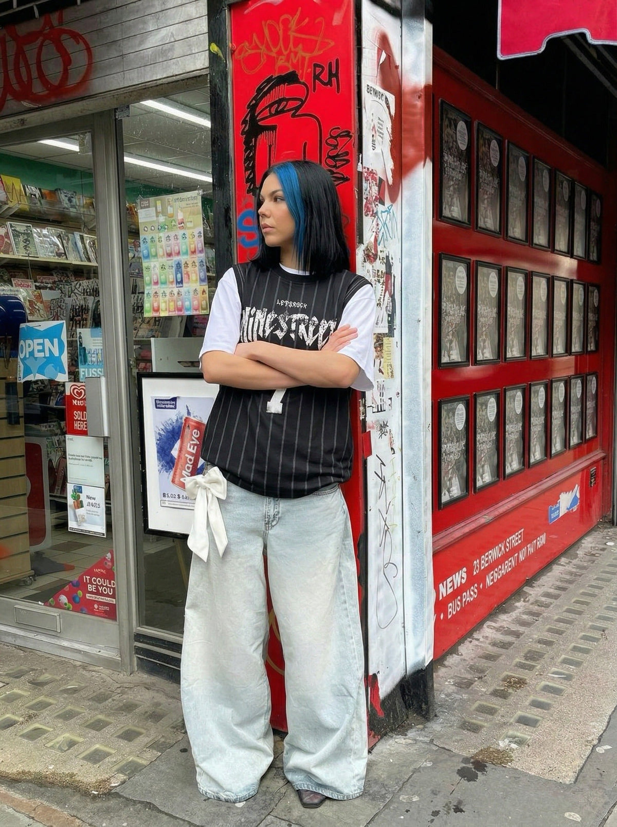 DAXUEN Layered short-sleeve t-shirt with sleeveless vest — model photo