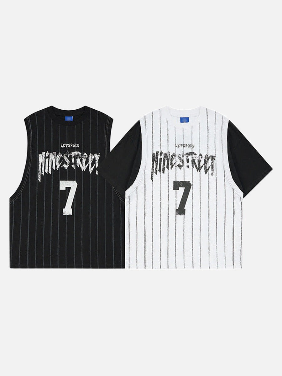 DAXUEN Layered short-sleeve t-shirt with sleeveless vest