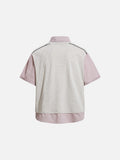 DAXUEN Men's short-sleeved layered V-neck top with graphic print
