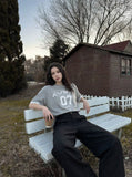 Layered Grey Graphic T-Shirt