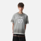 DAXUEN Heather grey short-sleeved graphic t-shirt
