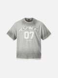 DAXUEN Heather grey short-sleeved graphic t-shirt