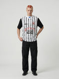 DAXUEN Layered short-sleeved t-shirt with vest overlay — model photo