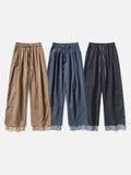 DAXUEN Layered hem wide-leg casual pants