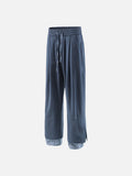 DAXUEN Layered hem wide-leg casual pants