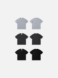 DAXUEN heather grey layered henley with contrasting trim t-shirt