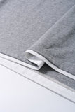 DAXUEN heather grey layered henley with contrasting trim t-shirt