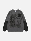 DAXUEN Layered illusion long sleeve t-shirt with contrasting sleeves