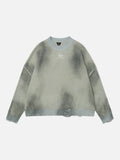 DAXUEN Layered long-sleeve graphic t-shirt with plaid sleeves