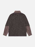 Layered long-sleeve polo shirt with bear graphic