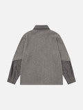 Layered long-sleeve polo shirt with bear graphic