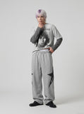 DAXUEN Layered look long-sleeve t-shirt with graphic print — model photo